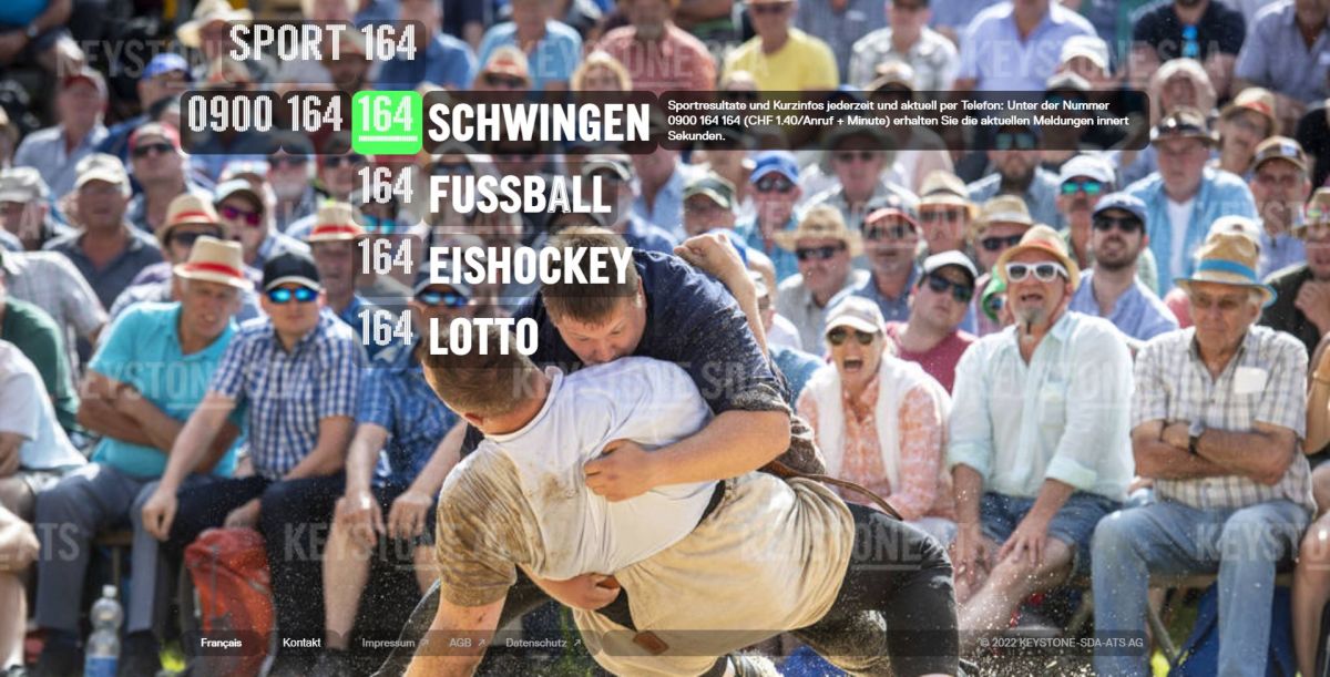 «Sport164» - Photo: KEYSTONE «Sport164» - Photo: KEYSTONE