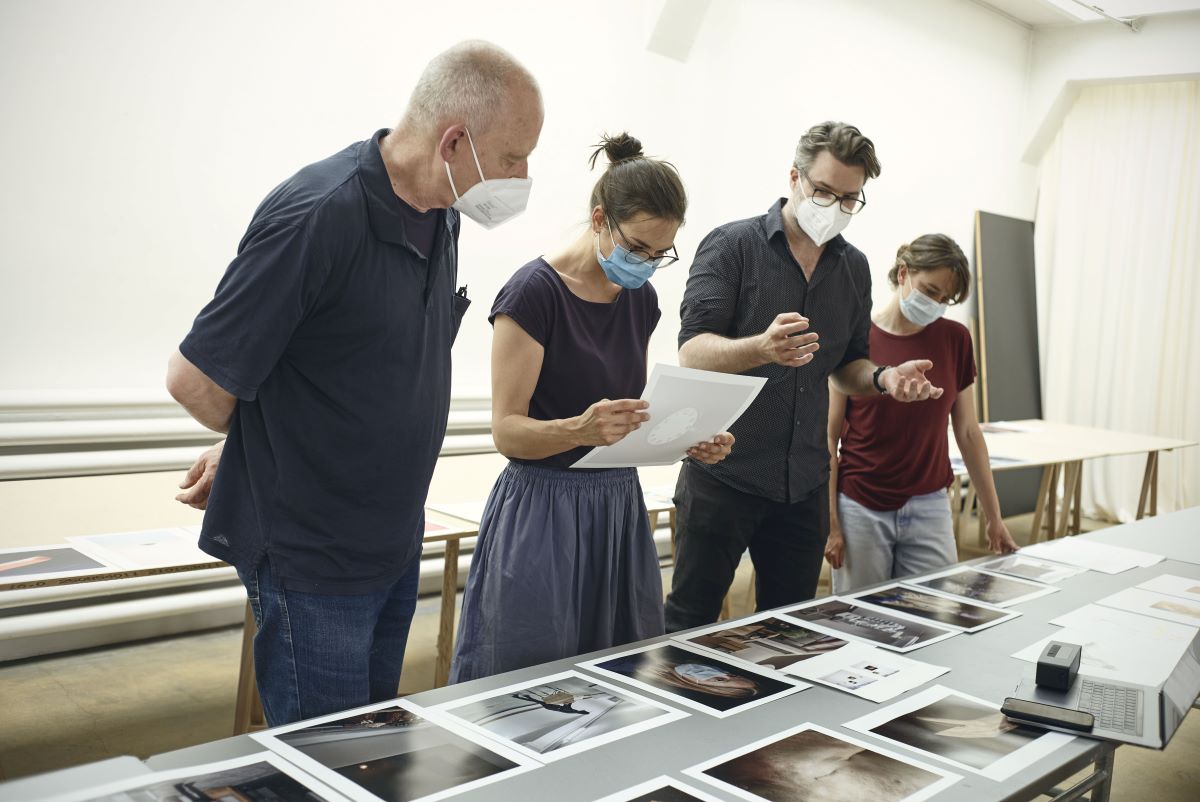 De gauche à droite: Thomas Elsen, Luisa Baselgia, Benjamin Füglister, Marie Rime, Céline Clanet (via Zoom)  -  Photos: Roland Schmid