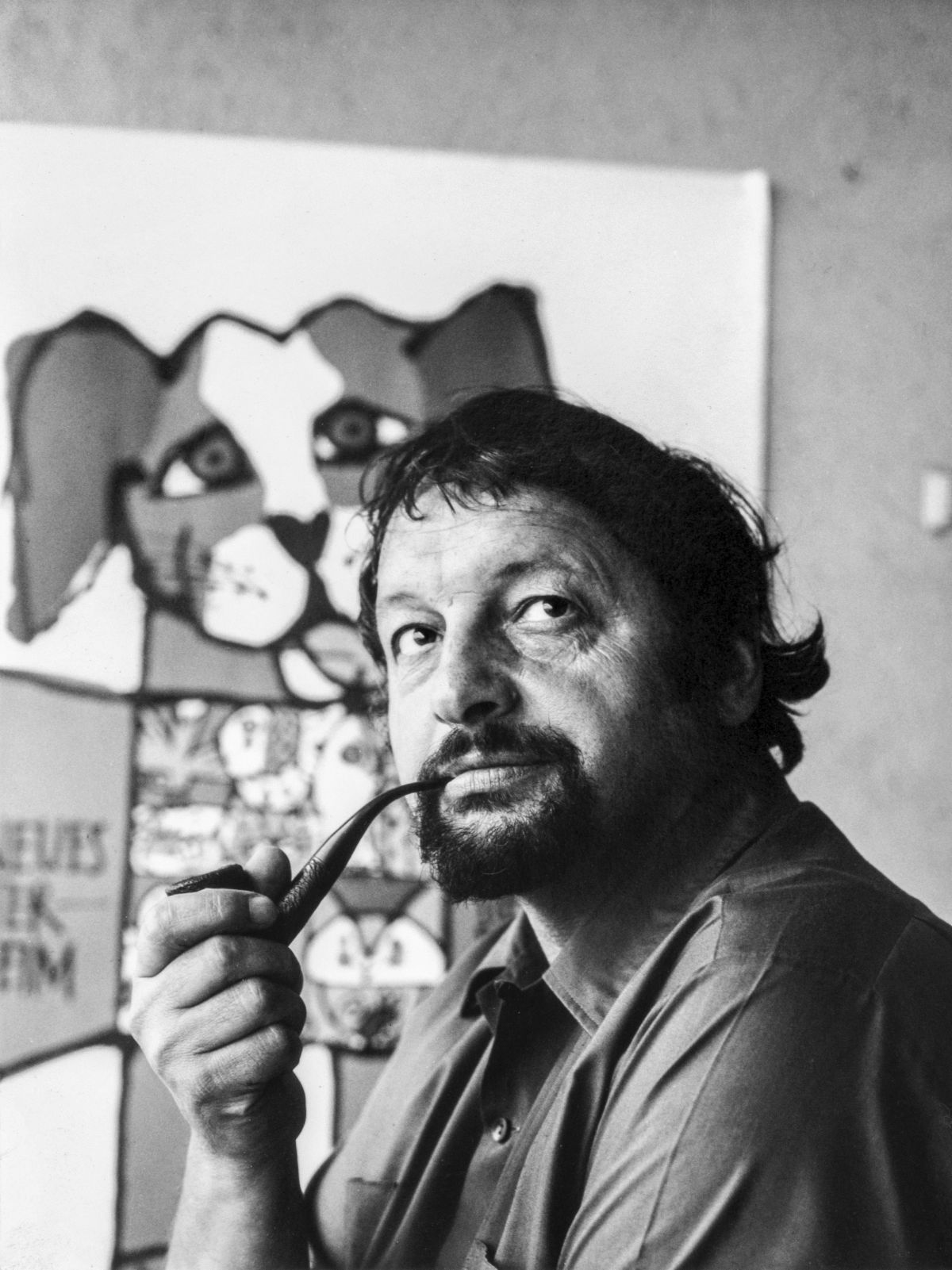 Celestino Piatti in seinem Basler Atelier, 1972 (Foto: KEYSTONE/ Archiv Celestino Piatti / Ursula Piatti)